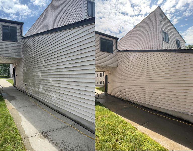 Pressure Washing Before After